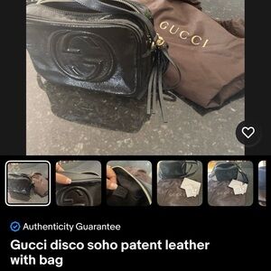 Gucci Glossy Black Crossbody Bag